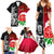 New Zealand And England Rugby Family Matching Summer Maxi Dress and Hawaiian Shirt 2023 World Cup All Black Combine Red Roses - Wonder Print Shop