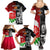 New Zealand And England Rugby Family Matching Summer Maxi Dress and Hawaiian Shirt 2023 World Cup All Black Combine Red Roses - Wonder Print Shop