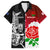 New Zealand And England Rugby Hawaiian Shirt 2023 World Cup All Black Combine Red Roses - Wonder Print Shop