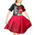 New Zealand And England Rugby Kid Short Sleeve Dress 2023 World Cup All Black Combine Red Roses - Wonder Print Shop