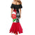 New Zealand And England Rugby Mermaid Dress 2023 World Cup All Black Combine Red Roses - Wonder Print Shop