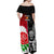 New Zealand And England Rugby Off Shoulder Maxi Dress 2023 World Cup All Black Combine Red Roses - Wonder Print Shop