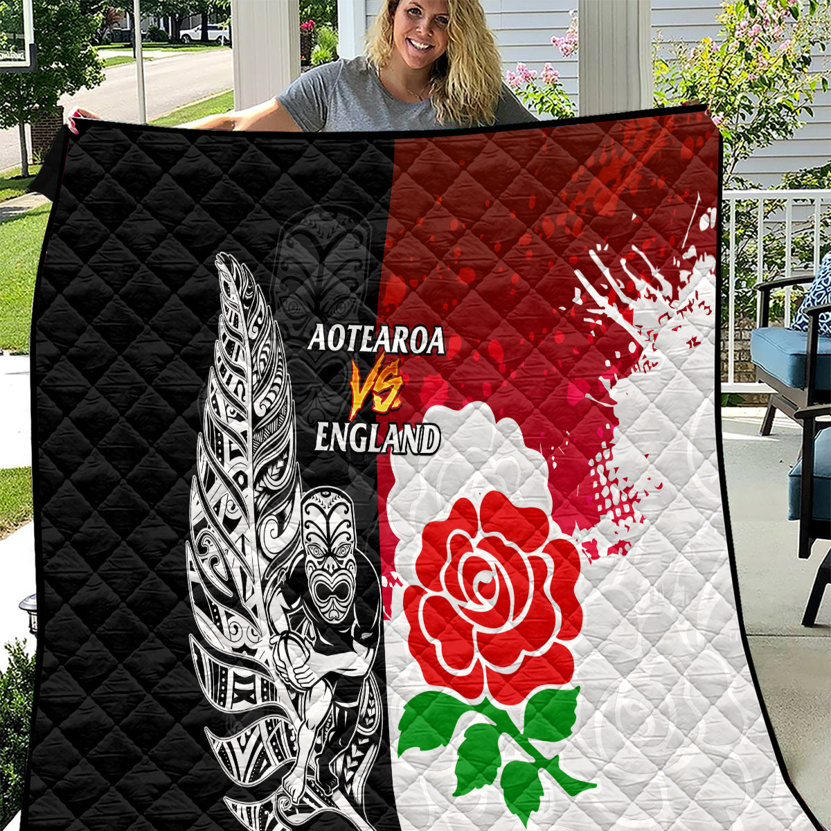 new-zealand-and-england-rugby-quilt-2023-world-cup-all-black-combine-red-roses