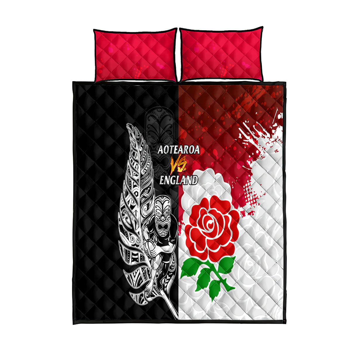 new-zealand-and-england-rugby-quilt-bed-set-2023-world-cup-all-black-combine-red-roses