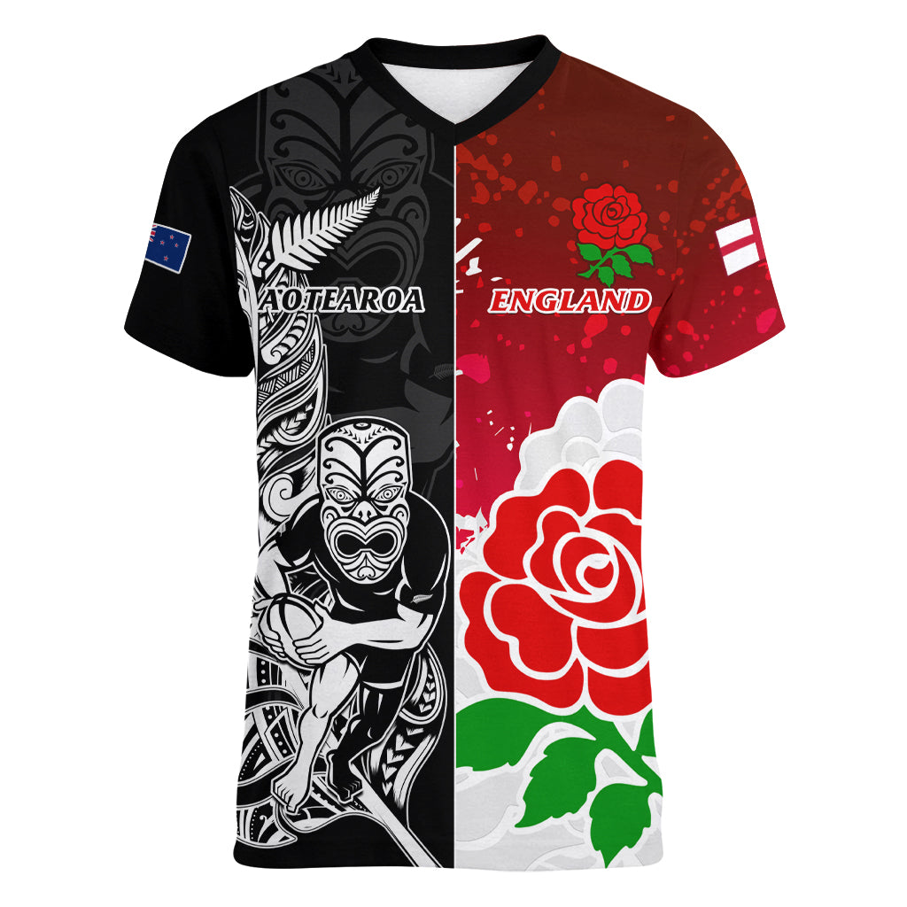 new-zealand-and-england-rugby-women-v-neck-t-shirt-2023-world-cup-all-black-combine-red-roses