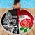 Custom New Zealand And England Rugby Beach Blanket 2023 World Cup All Black Combine Red Roses - Wonder Print Shop