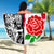 Custom New Zealand And England Rugby Beach Blanket 2023 World Cup All Black Combine Red Roses - Wonder Print Shop