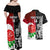 Custom New Zealand And England Rugby Couples Matching Off Shoulder Maxi Dress and Hawaiian Shirt 2023 World Cup All Black Combine Red Roses - Wonder Print Shop