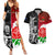 Custom New Zealand And England Rugby Couples Matching Summer Maxi Dress and Hawaiian Shirt 2023 World Cup All Black Combine Red Roses - Wonder Print Shop