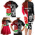 Custom New Zealand And England Rugby Family Matching Long Sleeve Bodycon Dress and Hawaiian Shirt 2023 World Cup All Black Combine Red Roses - Wonder Print Shop