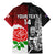 Custom New Zealand And England Rugby Family Matching Mermaid Dress and Hawaiian Shirt 2023 World Cup All Black Combine Red Roses - Wonder Print Shop