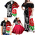 Custom New Zealand And England Rugby Family Matching Off Shoulder Maxi Dress and Hawaiian Shirt 2023 World Cup All Black Combine Red Roses - Wonder Print Shop