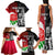 Custom New Zealand And England Rugby Family Matching Tank Maxi Dress and Hawaiian Shirt 2023 World Cup All Black Combine Red Roses - Wonder Print Shop