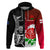 Custom New Zealand And England Rugby Hoodie 2023 World Cup All Black Combine Red Roses - Wonder Print Shop