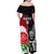 Custom New Zealand And England Rugby Off Shoulder Maxi Dress 2023 World Cup All Black Combine Red Roses - Wonder Print Shop