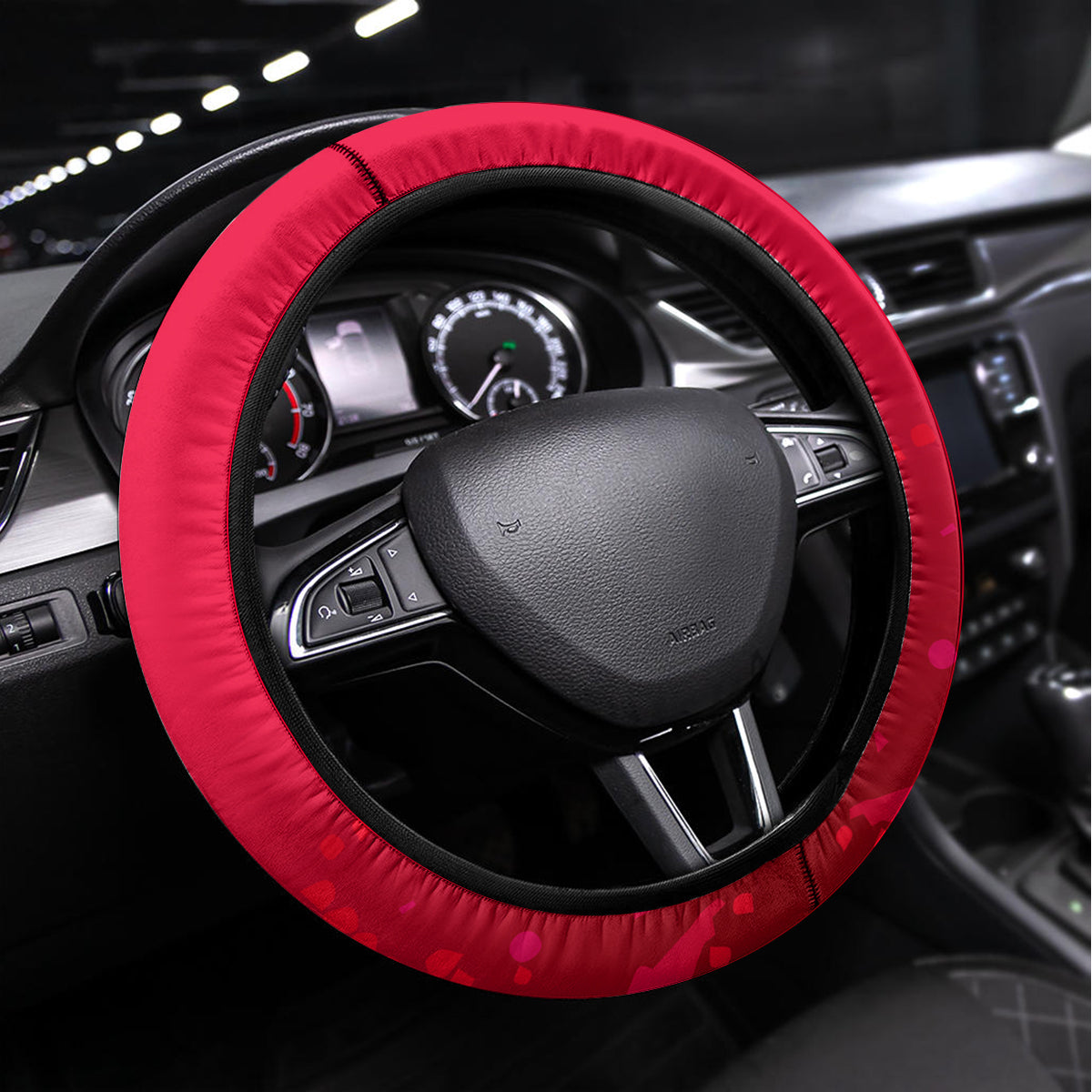 New Zealand And England Rugby Steering Wheel Cover 2023 World Cup All Black Combine Red Roses