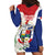 Panama Independence Day Hoodie Dress Harpy Eagle With Mola Pattern - Flag Style