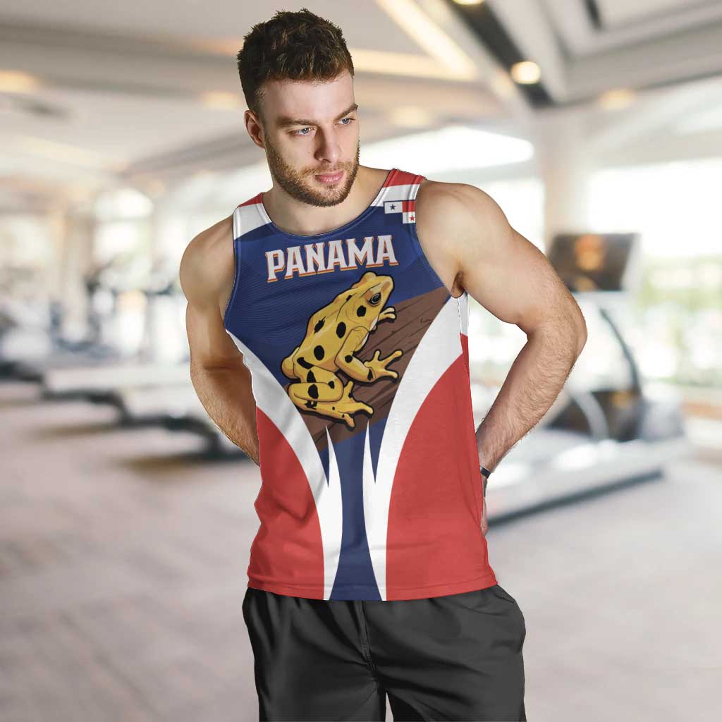 Panama Golden Frog Men Tank Top Coat Of Arms - Sporty Style - Wonder Print Shop