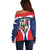 Panama Golden Frog Off Shoulder Sweater Coat Of Arms - Sporty Style - Wonder Print Shop