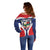 Panama Golden Frog Off Shoulder Sweater Coat Of Arms - Sporty Style - Wonder Print Shop