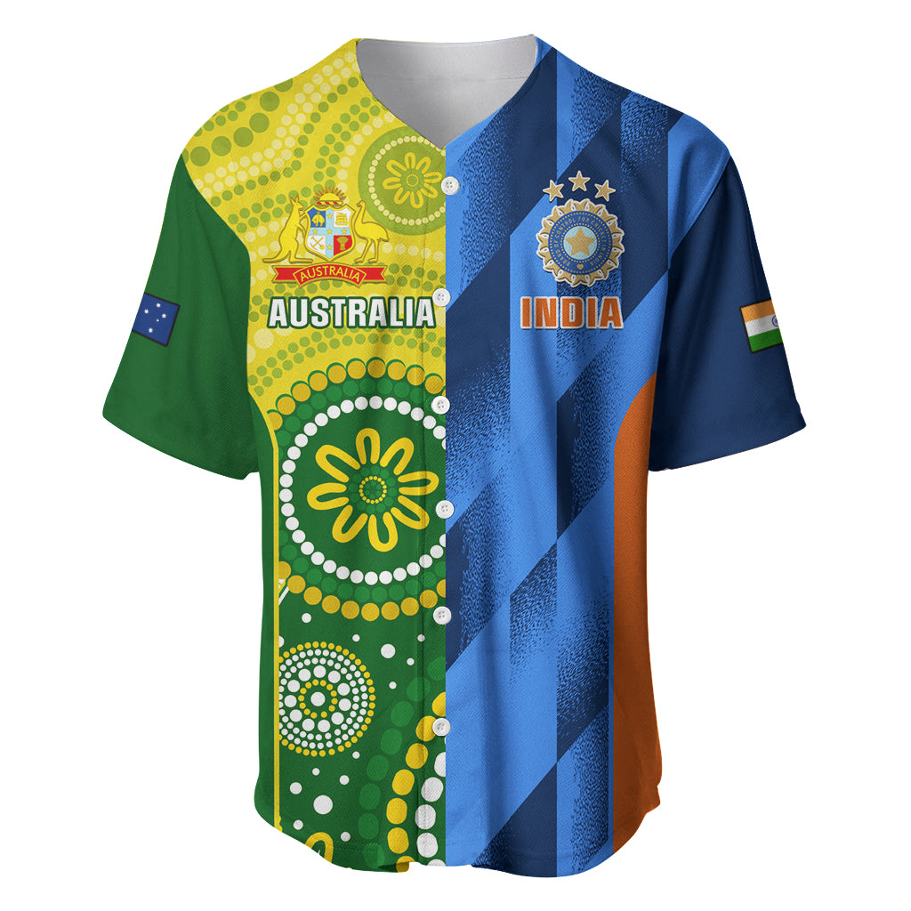 Australia And India Cricket Baseball Jersey 2023 World Cup Final Together - Wonder Print Shop