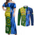 Australia And India Cricket Couples Matching Off Shoulder Maxi Dress and Long Sleeve Button Shirt 2023 World Cup Final Together - Wonder Print Shop