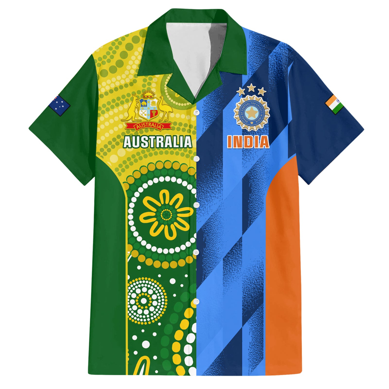 Australia And India Cricket Hawaiian Shirt 2023 World Cup Final Together - Wonder Print Shop