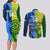 Custom Australia And India Cricket Couples Matching Long Sleeve Bodycon Dress and Long Sleeve Button Shirt 2023 World Cup Final Together - Wonder Print Shop