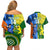 Custom Australia And India Cricket Couples Matching Off Shoulder Short Dress and Hawaiian Shirt 2023 World Cup Final Together - Wonder Print Shop