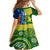 Custom Australia And India Cricket Family Matching Off Shoulder Short Dress and Hawaiian Shirt 2023 World Cup Final Together - Wonder Print Shop