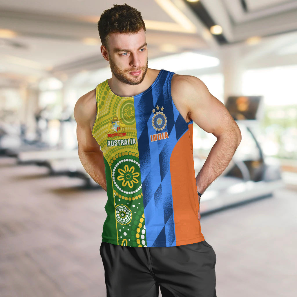 Custom Australia And India Cricket Men Tank Top 2023 World Cup Final Together - Wonder Print Shop