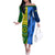 Custom Australia And India Cricket Off The Shoulder Long Sleeve Dress 2023 World Cup Final Together - Wonder Print Shop