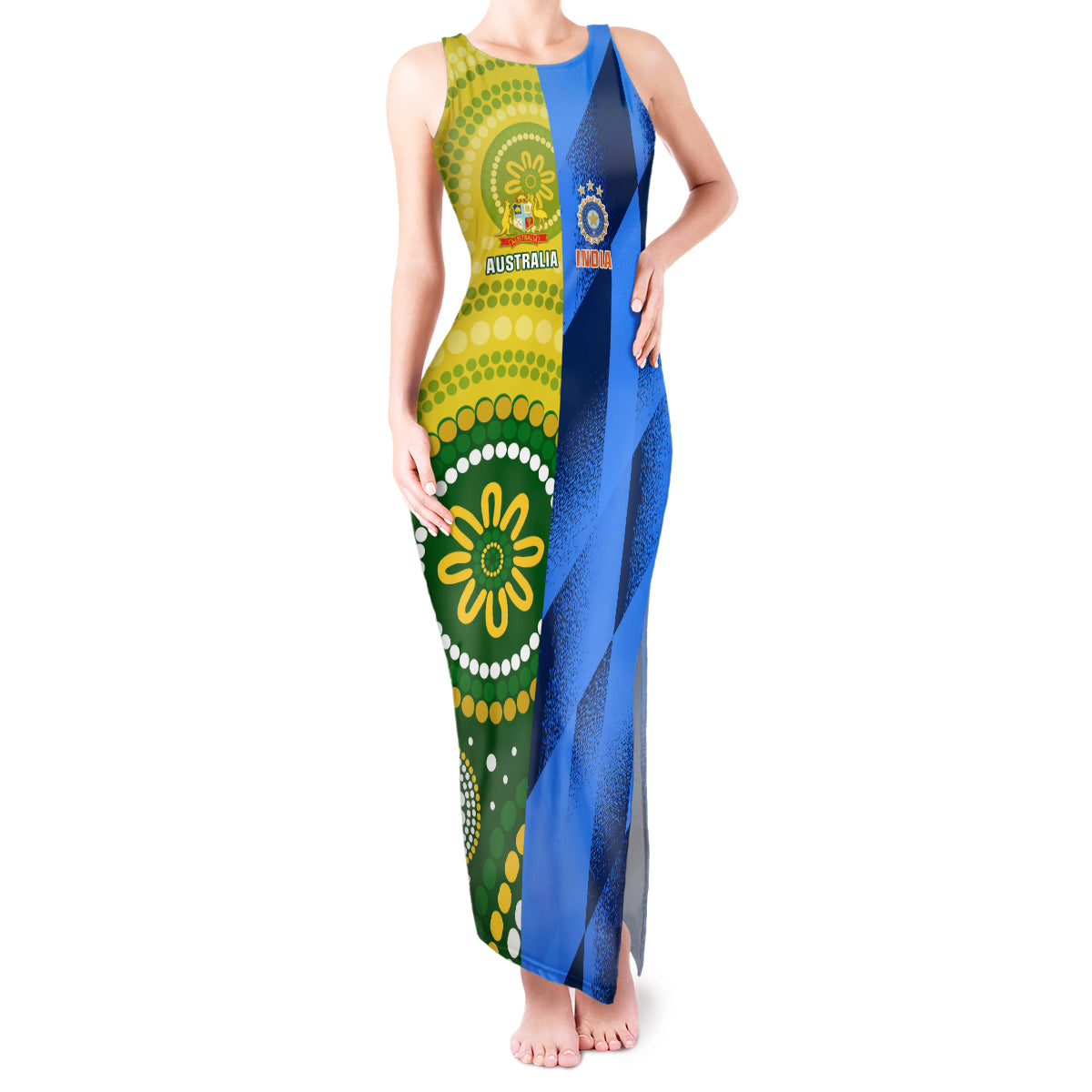 custom-australia-and-india-cricket-tank-maxi-dress-2023-world-cup-final-together