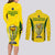 Australia Cricket Couples Matching Long Sleeve Bodycon Dress and Long Sleeve Button Shirt World Cup Go Champions 2023 Indigenous - Wonder Print Shop