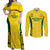 Australia Cricket Couples Matching Off Shoulder Maxi Dress and Long Sleeve Button Shirt World Cup Go Champions 2023 Indigenous - Wonder Print Shop