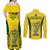 Australia Cricket Couples Matching Off Shoulder Maxi Dress and Long Sleeve Button Shirt World Cup Go Champions 2023 Indigenous - Wonder Print Shop