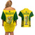 Australia Cricket Couples Matching Off Shoulder Short Dress and Hawaiian Shirt World Cup Go Champions 2023 Indigenous - Wonder Print Shop