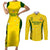 Australia Cricket Couples Matching Short Sleeve Bodycon Dress and Long Sleeve Button Shirt World Cup Go Champions 2023 Indigenous - Wonder Print Shop