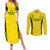 Australia Cricket Couples Matching Summer Maxi Dress and Long Sleeve Button Shirt World Cup Go Champions 2023 Indigenous - Wonder Print Shop