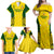 Australia Cricket Family Matching Off Shoulder Maxi Dress and Hawaiian Shirt World Cup Go Champions 2023 Indigenous - Wonder Print Shop