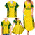 Australia Cricket Family Matching Summer Maxi Dress and Hawaiian Shirt World Cup Go Champions 2023 Indigenous - Wonder Print Shop