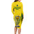 Australia Cricket Long Sleeve Bodycon Dress World Cup Go Champions 2023 Indigenous - Wonder Print Shop