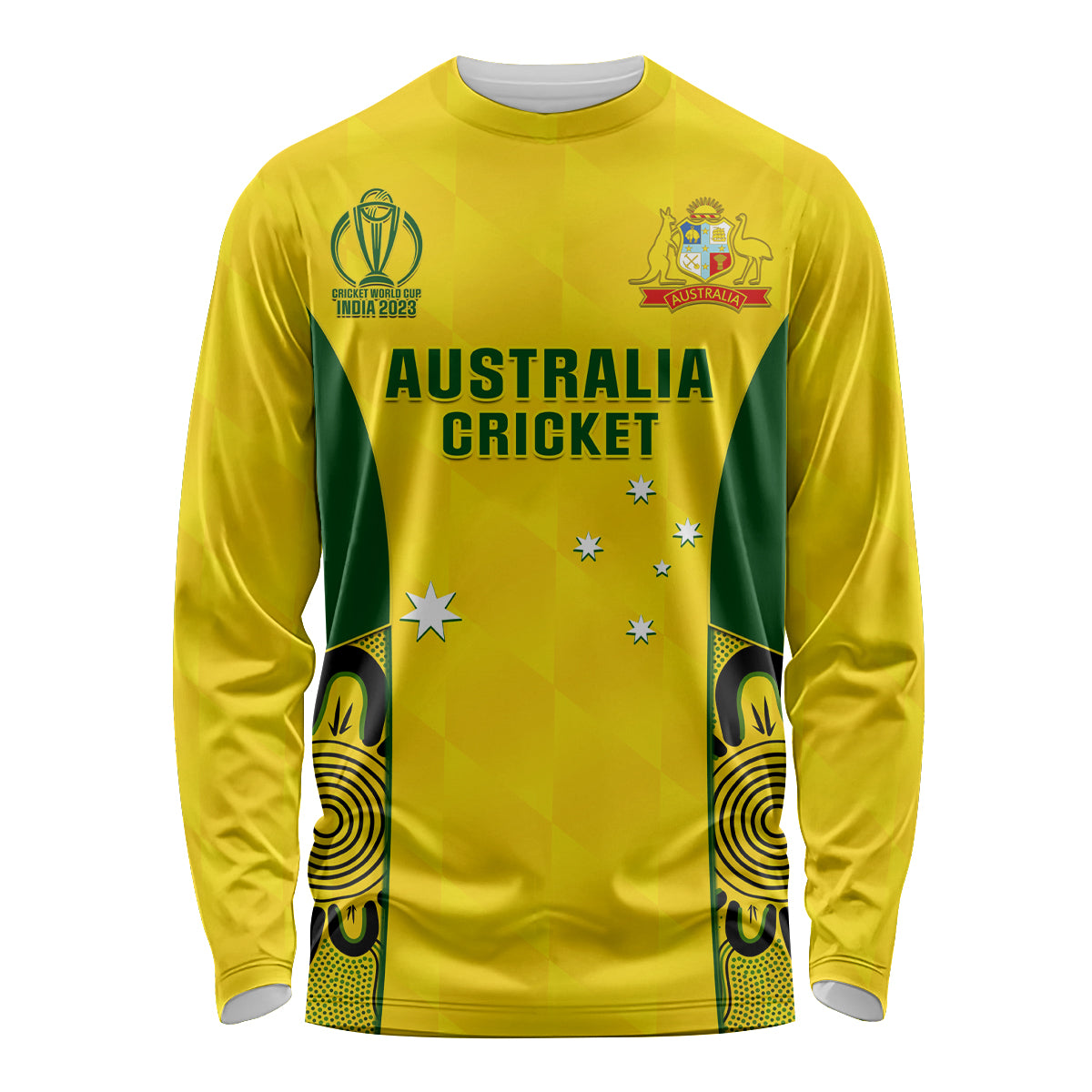 Australia Cricket Long Sleeve Shirt World Cup Go Champions 2023 Indigenous - Wonder Print Shop