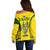 Australia Cricket Off Shoulder Sweater World Cup Go Champions 2023 Indigenous - Wonder Print Shop