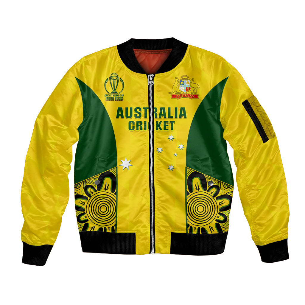 australia-cricket-sleeve-zip-bomber-jacket-world-cup-go-champions-2023-indigenous