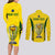 Custom Australia Cricket Couples Matching Long Sleeve Bodycon Dress and Long Sleeve Button Shirt World Cup Go Champions 2023 Indigenous - Wonder Print Shop