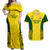 Custom Australia Cricket Couples Matching Off Shoulder Maxi Dress and Hawaiian Shirt World Cup Go Champions 2023 Indigenous - Wonder Print Shop