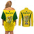 Custom Australia Cricket Couples Matching Off Shoulder Short Dress and Long Sleeve Button Shirt World Cup Go Champions 2023 Indigenous - Wonder Print Shop