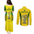 Custom Australia Cricket Couples Matching Puletasi Dress and Long Sleeve Button Shirt World Cup Go Champions 2023 Indigenous - Wonder Print Shop