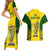 Custom Australia Cricket Couples Matching Short Sleeve Bodycon Dress and Hawaiian Shirt World Cup Go Champions 2023 Indigenous - Wonder Print Shop